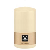 Cilinderkaars/stompkaars - creme wit - 13 x 7 cm - 52 branduren