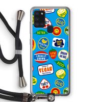 Fruitsticker: Samsung Galaxy A21s Transparant Hoesje met koord