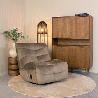LABEL51 Relaxfauteuil 'Take It Easy' Cosmo stof, kleur Taupe
