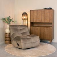 LABEL51 Relaxfauteuil 'Take It Easy' Cosmo stof, kleur Taupe