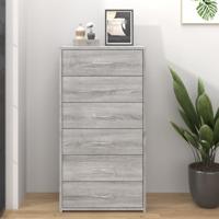Dressoir met 6 lades 50x34x96 cm bewerkt hout grijs sonoma