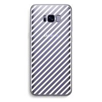 Strepen zwart-wit: Samsung Galaxy S8 Plus Transparant Hoesje - thumbnail