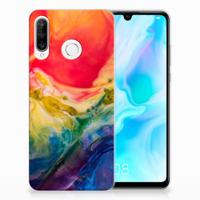 Smartphone hoesje Huawei P30 Lite Watercolor Dark