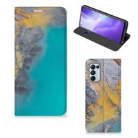 OPPO Find X3 Lite | Standcase | Marble Blue Gold