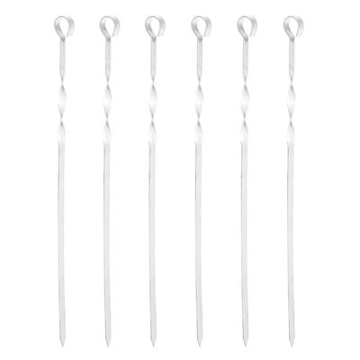 BBQ Spiezen - 24x stuks - 45 cm - metaal - vleespennen - barbecue
