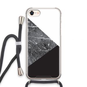 Combinatie marmer: iPhone 8 Transparant Hoesje met koord