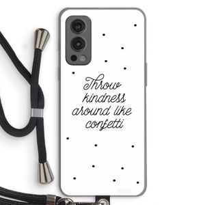 Confetti: OnePlus Nord 2 5G Transparant Hoesje met koord