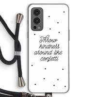 Confetti: OnePlus Nord 2 5G Transparant Hoesje met koord