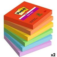 Zelfklevende briefjes Post-it Super Sticky Multicolour 6 Onderdelen 76 x 76 mm (2 Stuks)