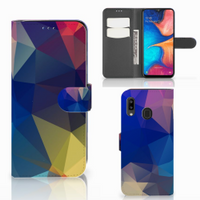 Samsung Galaxy A30 Book Case Polygon Dark