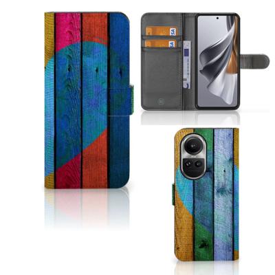 OPPO Reno10 | 10 Pro | Book Style Case | Wood Heart - Cadeau voor je Vriend