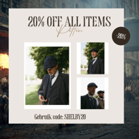 Archie Cap | Marineblauw | 8-panelen | 100% Wol Twill | Peaky Blinders