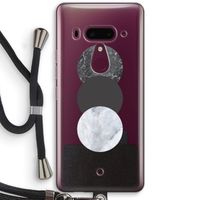 Marmeren cirkels: HTC U12+ Transparant Hoesje met koord