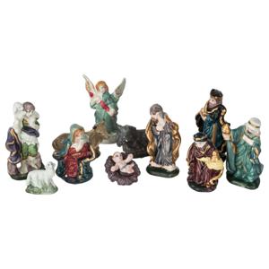 Kerststal beelden/kerstbeelden - Set 11x stuks - 3 tot 9,5 cm - porselein