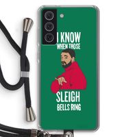 Sleigh Bells Ring: Samsung Galaxy S21 FE Transparant Hoesje met koord