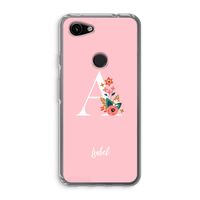 Pink Bouquet: Google Pixel 3a Transparant Hoesje