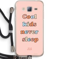 Cool Kids Never Sleep: Samsung Galaxy J3 (2016) Transparant Hoesje met koord