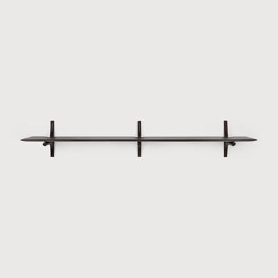 Ethnicraft Wandplank 'PI' Gevernist Mahoniehout, 168cm, kleur Donkerbruin