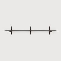 Ethnicraft Wandplank 'PI' Gevernist Mahoniehout, 168cm, kleur Donkerbruin