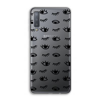 Eye pattern #2: Samsung Galaxy A7 (2018) Transparant Hoesje
