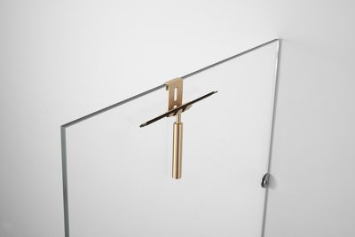 Handwisser SaniClear Brass | Incl.Haakje | Messing | Rond | Geborsteld messing - Mat goud