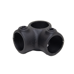 Bochtstuk 90° open mat zwart structuur met inbusbout steigerbuis Ø 33.7mm
