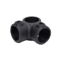 Bochtstuk 90° open mat zwart structuur met inbusbout steigerbuis Ø 33.7mm Bochtstuk 90° open mat zwart structuur met inbusbout steigerbuis Ø 33.7mm