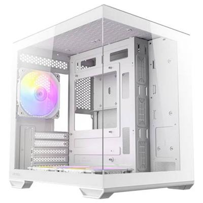Antec 0-761345-10218-6 Mini-tower PC-behuizing Wit 3 voorgeïnstalleerde ventilators, Zijvenster