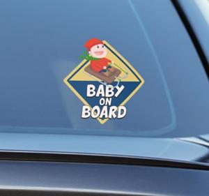 Autosticker baby on board slee