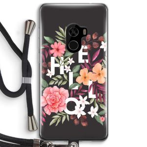 Hello in flowers: Xiaomi Mi Mix 2 Transparant Hoesje met koord