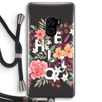 Hello in flowers: Xiaomi Mi Mix 2 Transparant Hoesje met koord