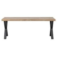 Woood Tablo Eettafel 200 x 90 - Bruin Visgraat