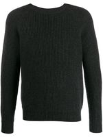 N.Peal sweat à encolure ronde Fisherman's Rib 007 - Gris