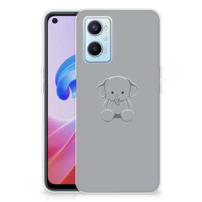 OPPO A96 | OPPO A76 Telefoonhoesje met Naam Grijs Baby Olifant OPPO A96 | OPPO A76 Telefoonhoesje met Naam Grijs Baby Olifant