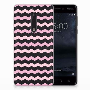 Nokia 5 TPU bumper Waves Roze