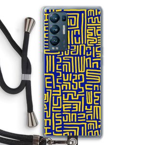 Majorelle Blue Print: Oppo Find X3 Neo Transparant Hoesje met koord