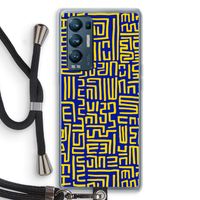 Majorelle Blue Print: Oppo Find X3 Neo Transparant Hoesje met koord