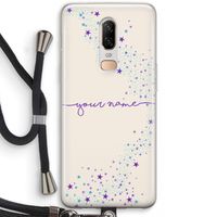 Sterren: OnePlus 6 Transparant Hoesje met koord Sterren: OnePlus 6 Transparant Hoesje met koord