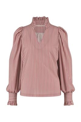 Rosella irr stripe blouse - off white/heather - 07073