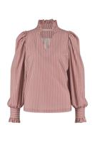 Rosella irr stripe blouse - off white/heather - 07073