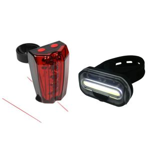 Benson Fietsverlichting set - voor/achterlicht fiets - LED en Laser