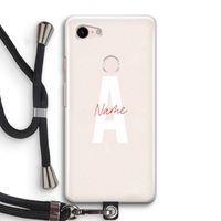 Strawberry Milkshake: Pixel 3 Transparant Hoesje met koord