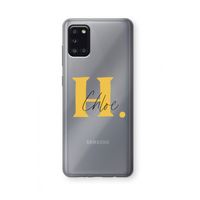 Amber Script: Samsung Galaxy A31 Transparant Hoesje