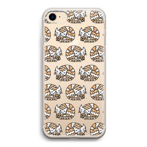 Slapende poes: iPhone 7 Transparant Hoesje