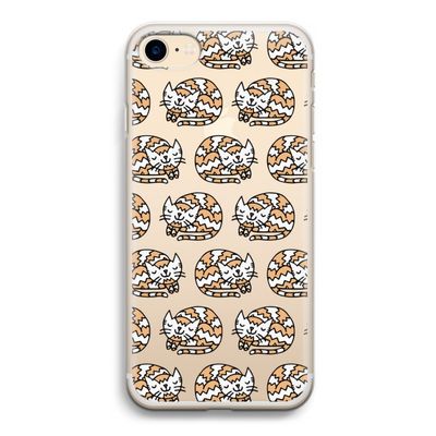 Slapende poes: iPhone 7 Transparant Hoesje