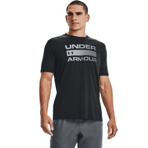 Under Armour Team Wordmark T-Shirt Zwart Donkergrijs