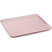 Dienblad/serveerblad in oud roze kunststof 35 x 24 cm - Dienbladen - thumbnail