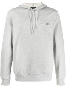 A.P.C. hoodie à logo brodé - Gris