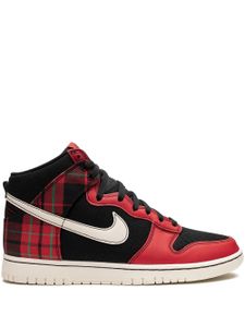 Nike baskets montantes Dunk Plaid Black/Red - Noir