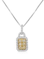 HYT Jewelry collier en platine à pendentif Sunshine Yellow Diamond - Argent